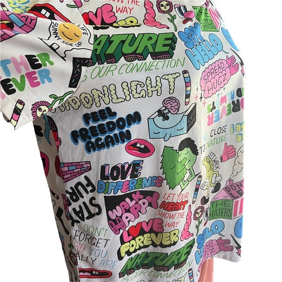 Jeremyville for Forever 21 Plus Limited Edition Pop Art Short Sleeve T-Shirt 3X - Picture 2 of 9